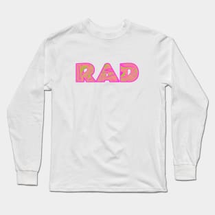 RAD. Magenta, Green, Pink Long Sleeve T-Shirt